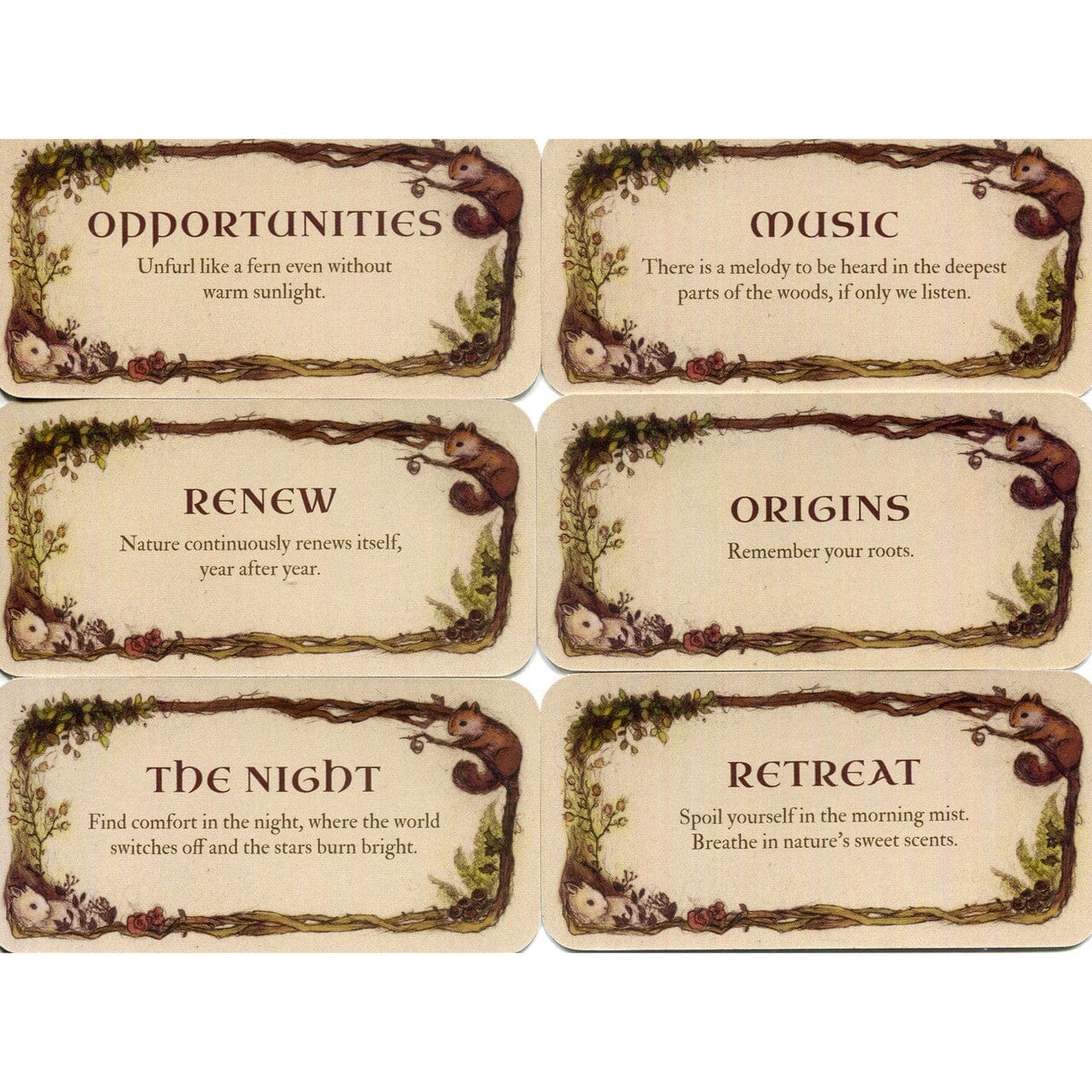 Jones Home & Gift TAROT AND ORACLE CARDS Whispering Woods Mini Cards - Jessica Le