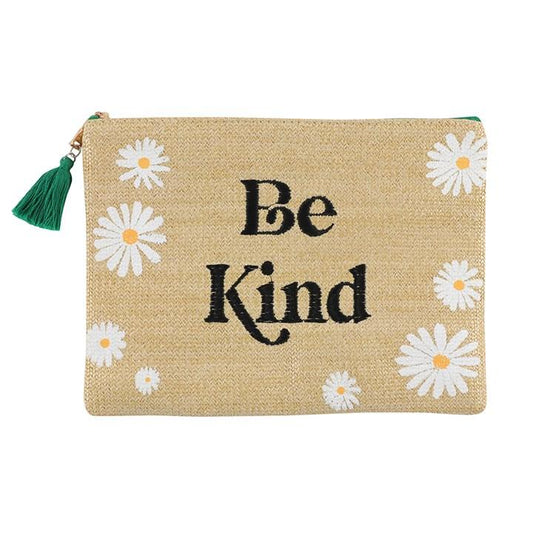 Jones Home & Gift Toiletry Bags BE KIND DAISY MAKEUP BAG