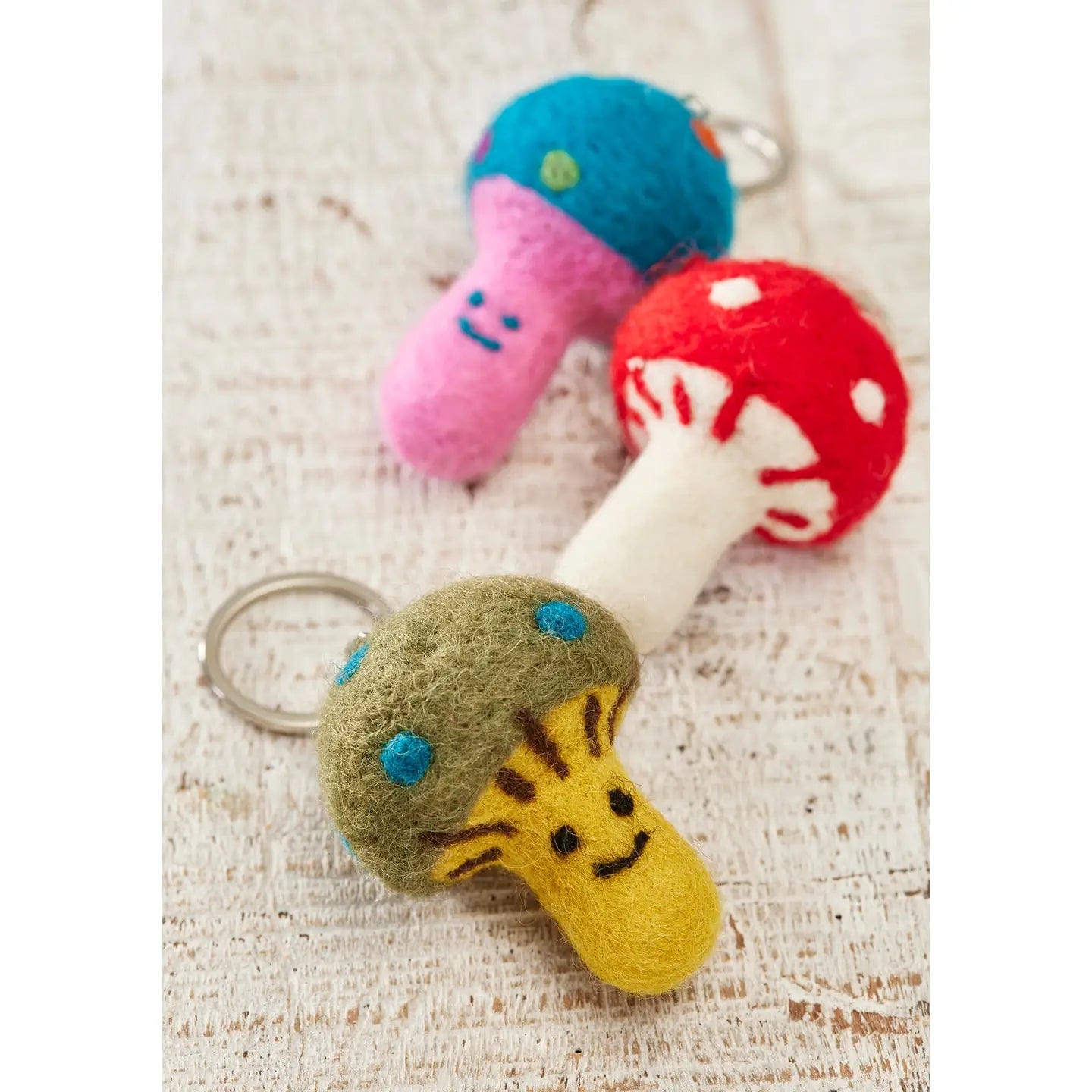 namaste Keyrings Felt Mushroom Keyring - KR23