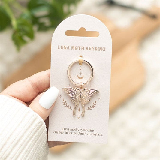 Jones Home & Gift Keyrings Light Luna Moth Keyring - 5056131157514