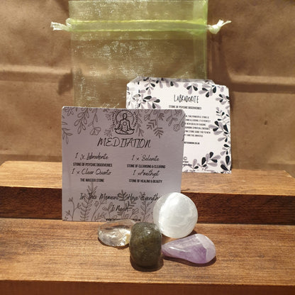 Meditation Crystal Stone Set - TRA77 - The Hare and the Moon