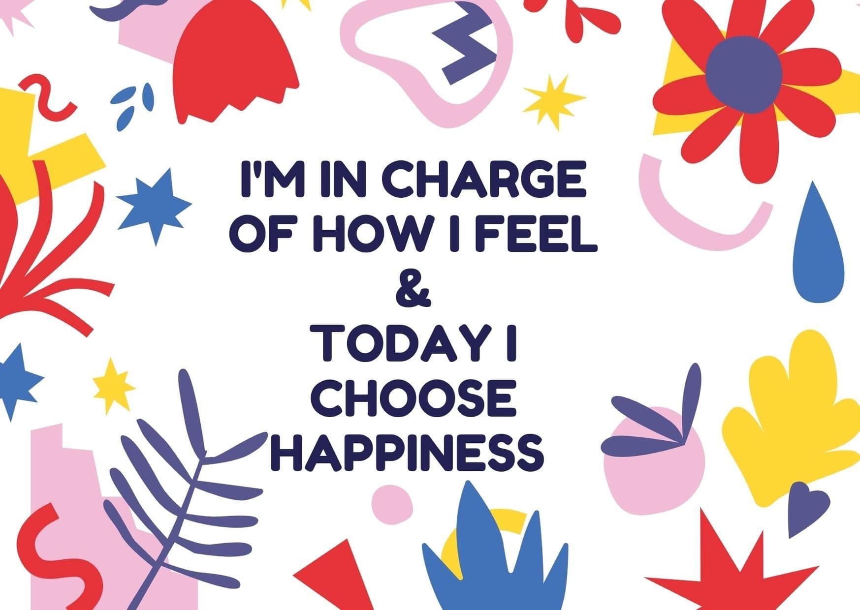 Miss Pretty London Cards Choose Happiness Affirmation Postcard