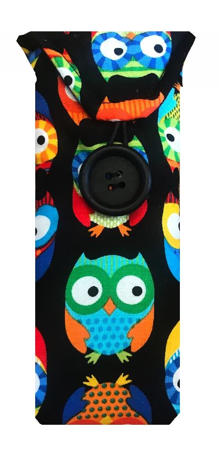 Miss Pretty London Glasses Cases Black Owls Print Glasses Case