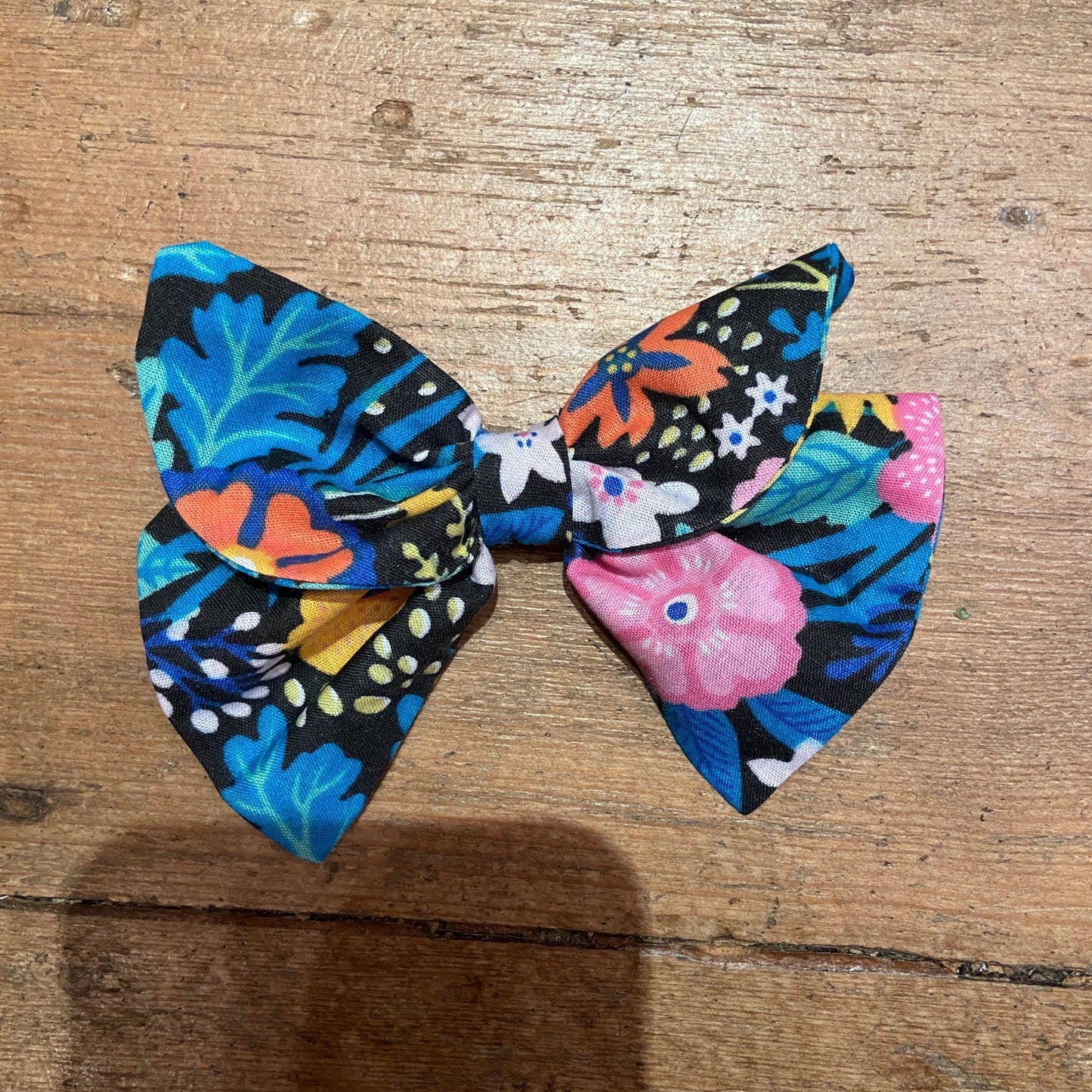 Miss Pretty London hair Accessories Cute Colourful Print Cotton Hair Bow Clip