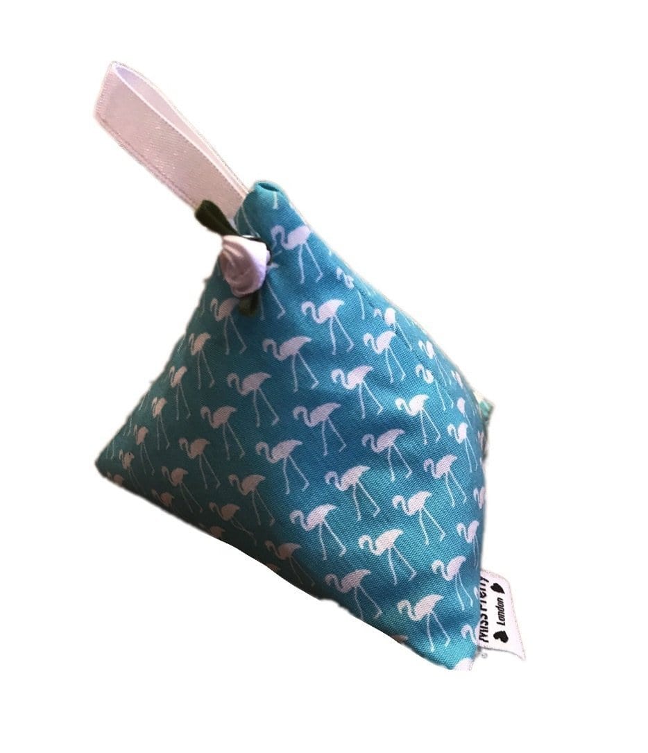 Miss Pretty London Lavender Bags Aqua Blue Flamingo Print Lavender Bag