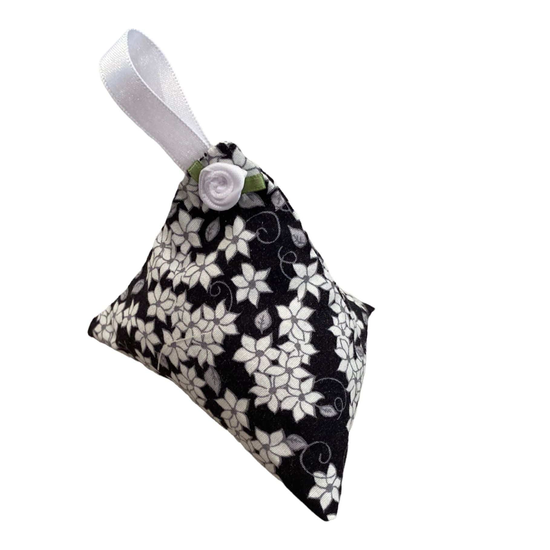 Miss Pretty London Lavender Bags Black and White Flowers Print Lavender Bag