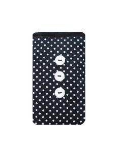 Miss Pretty London Phone Socks Black Polka Dot Print Mobile Phone Sock Pouch