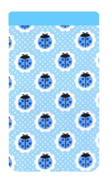 Miss Pretty London Phone Socks Blue Ladybird Print Mobile Phone Sock Pouch