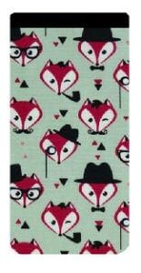 Miss Pretty London Phone Socks Fancy Mr Fox Print Mobile Phone Sock Pouch