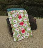 Miss Pretty London Phone Socks Green Cherry Blossom Print Mobile Phone Sock Pouch