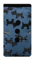 Miss Pretty London Phone Socks Pale Blue Scottie Dogs Print Mobile Phone Sock Pouch