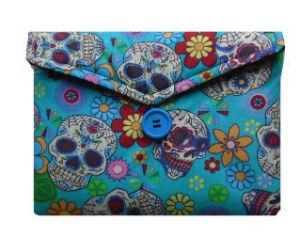 Miss Pretty London Tablet Cases Aqua Blue Mexican Skulls Print Tablet Bag