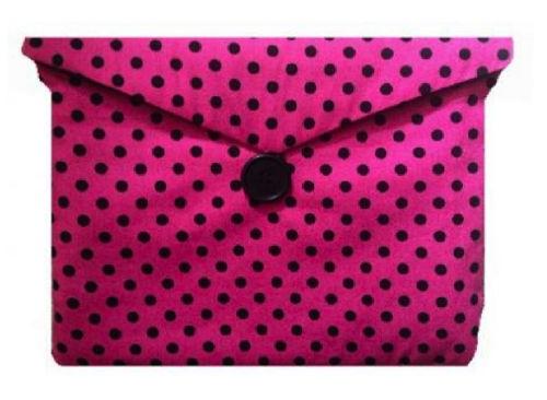 Miss Pretty London Tablet Cases Light Pink Polka Dot Print Tablet Bag