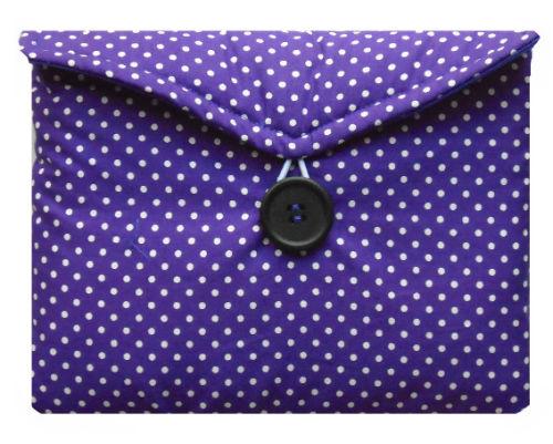 Miss Pretty London Tablet Cases Mini Purple Polka Dot Print Tablet Bag