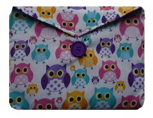 Miss Pretty London Tablet Cases Multicoloured Owls Print Tablet Bag