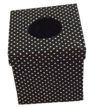 Miss Pretty London Tissue Boxes Black Polka Dot Print Tissue Box