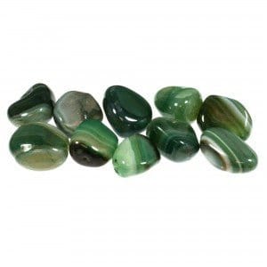 Miss Pretty London UK Limited Crystals Green Agate Tumble Stone - The Stone of Decision Making