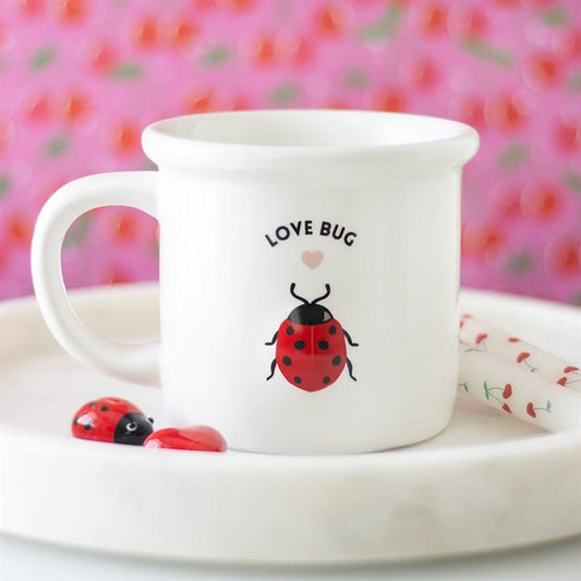 Jones Home & Gift Mugs LOVE BUG MUG WITH 3D LADYBIRD