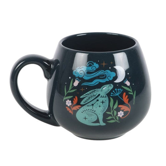 Jones Home & Gift Mugs MIDNIGHT HARE ROUNDED MUG