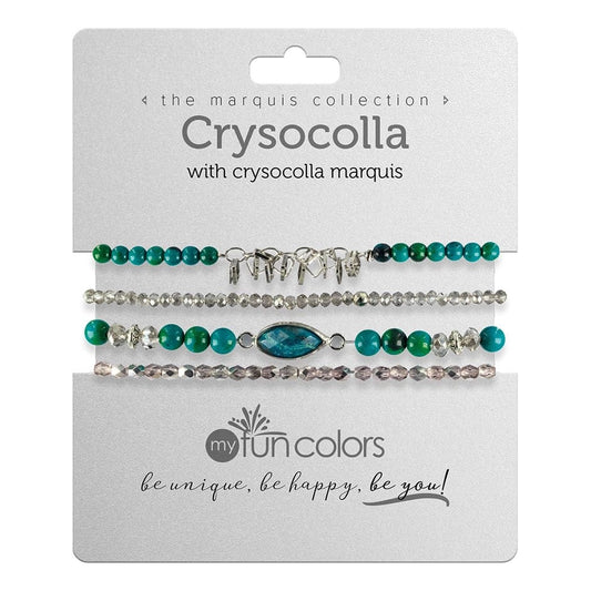 My Fun Colours Bracelets MR1275S-Gemstone Bracelet Set - Crysocolla