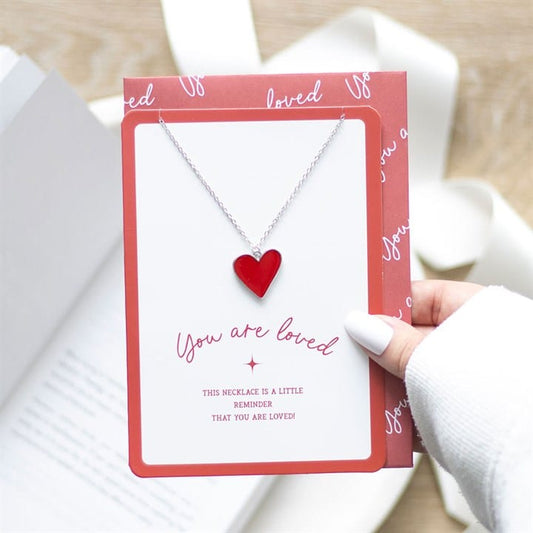 Sasse & Belle Necklaces YOU ARE LOVED HEART NECKLACE GREETING CARD