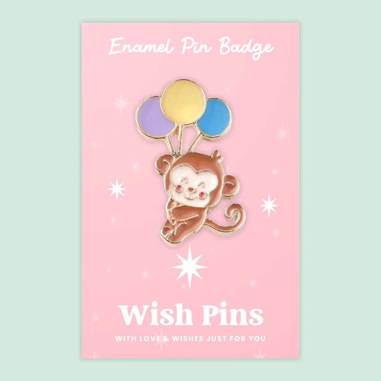 Wish Strings Pin Badges & Brooches Monkey - Wish Pins - Enamel Pin Badge (EWP008)