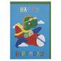 Raspberry Blossom Cards Fun dinosaur pilot children's Birthday Card Greeting Card - WOW07