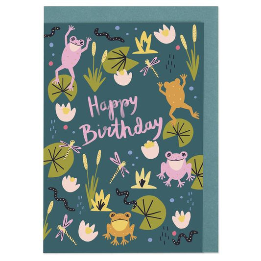 Raspberry Blossom Cards Happy Birthday Greeting Card - NAW06