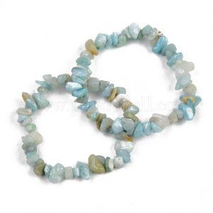 The Hare and The Moon Bracelets Amazonite Stone Chip Bracelet - Stone of Courage and Truth - CH55