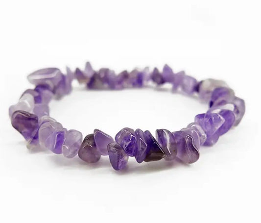 The Hare and The Moon Bracelets Amethyst Chip Bracelet - Stone of Healing and Beauty - CBA16