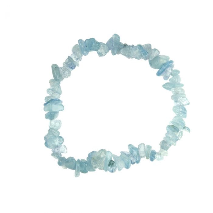 The Hare and The Moon Bracelets Aquamarine Stone Chip Bracelet - The Stone of Cooling - CP28