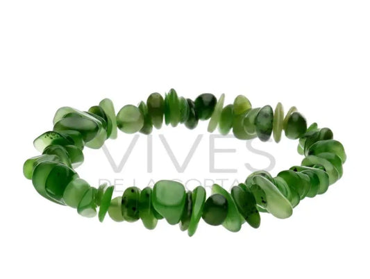 The Hare and The Moon Bracelets Nephrite Jade Jade Stone Chip Bracelet - The Stone of Luck - CH543