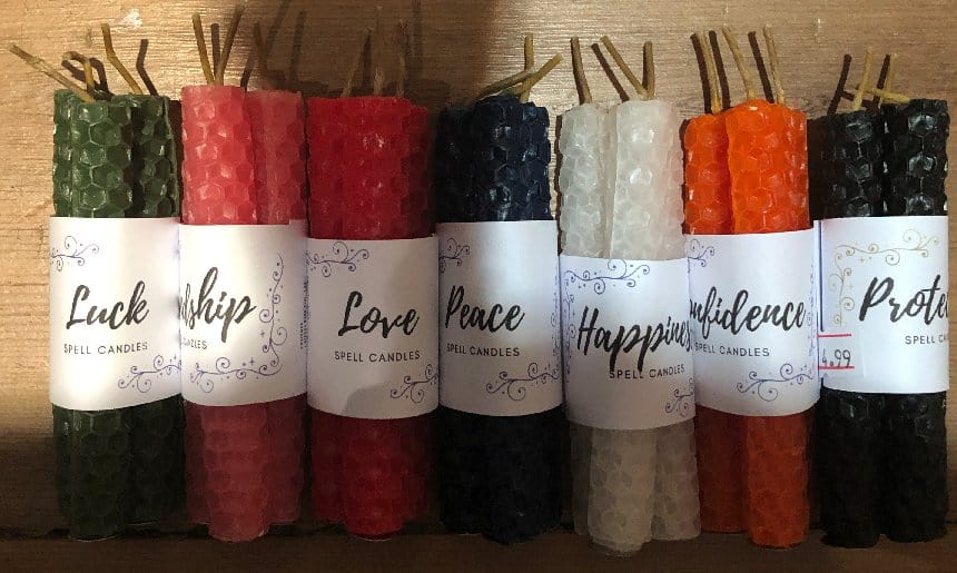 The Hare and The Moon Candles & Accessoires PACK OF 3  BEESWAX SPELL CANDLES - VARIOUS OPTIONS AVAILABLE