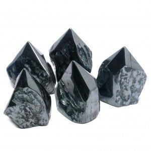 The Hare and The Moon Crystals £25 Hematite Generator Point - Stone of Grounding and Balance - GP2