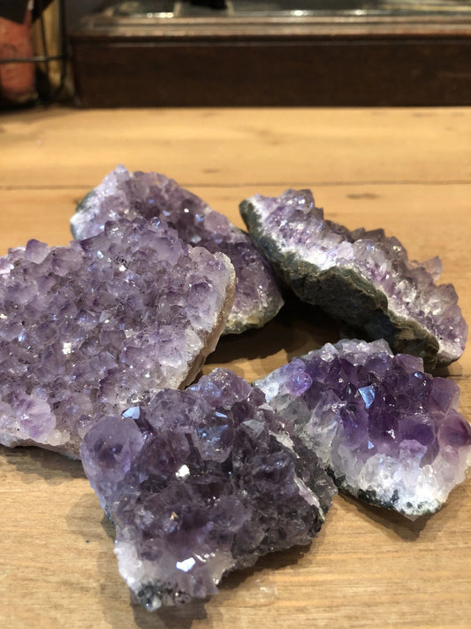 The Hare and The Moon Crystals Amethyst Crystal Clusters - Stone of Healing and Beauty - AC1