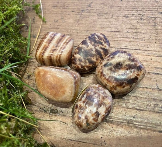 The Hare and The Moon Crystals Aragonite Tumble Stone  -  The Stone of the Earth Goddess