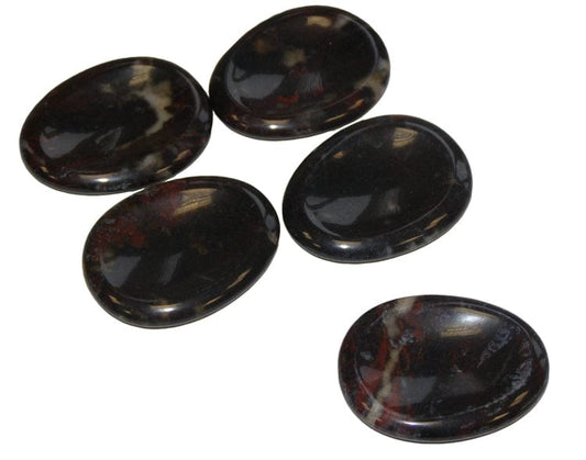 The Hare and The Moon Crystals Bloodstone Worry Stone - Stone of Health and Revitalisation - Worry20