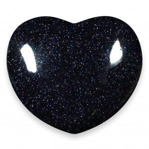 The Hare and The Moon Crystals Blue Goldstone Heart Stone - The Stone of Potential  - HE6