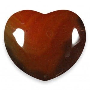 The Hare and The Moon Crystals Carnelian Heart Stone - Stone of Warmth and Energy - HT15