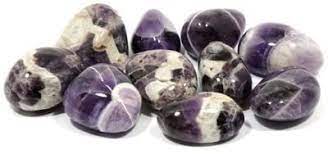 The Hare and The Moon Crystals Chevron Amethyst Tumble Stone - Stone of Healing and Beauty - ST55