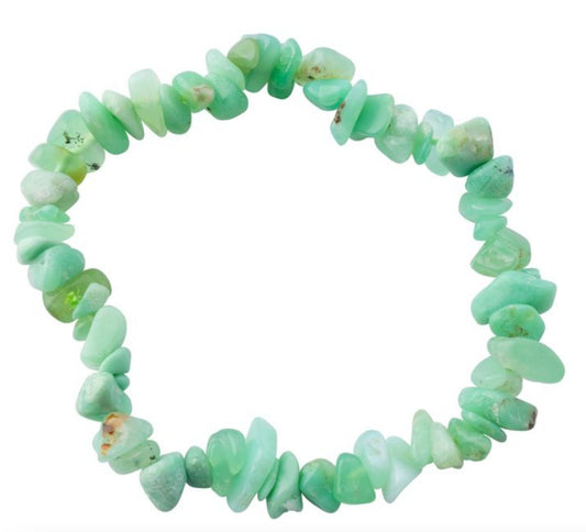 The Hare and The Moon Crystals Chrysoprase Chip Bracelet  - Stone of Removing Grudges - CB335