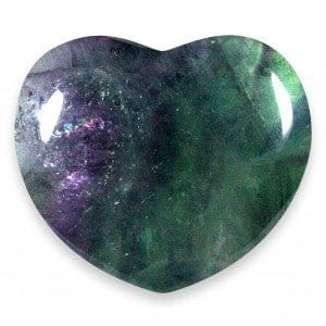 The Hare and The Moon Crystals Fluorite Heart Stone - Stone of Coordination - HE76