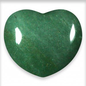 The Hare and the Moon Crystals Green Aventurine Heart Stone - Stone of Balance, Tranquillity and Stability - HS89