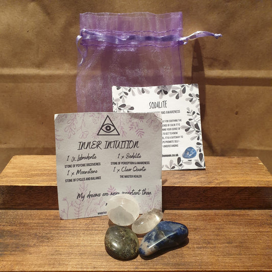 The Hare and the Moon Crystals Inner Intuition Healing Crystal Stone Set - TT001