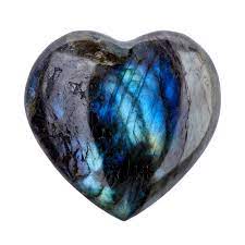 The Hare and The Moon Crystals Labradorite Heart - Stone of Psychic Discoveries - HR2