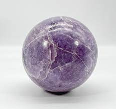 The Hare and The Moon Crystals Lepidolite Sphere - The stone for relieving stress and anxiety