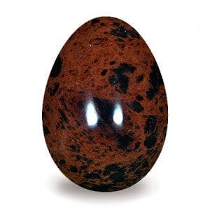 The Hare and The Moon Crystals Mahogany Obsidian Egg Stone - The Stone of Fulfilment -EG53