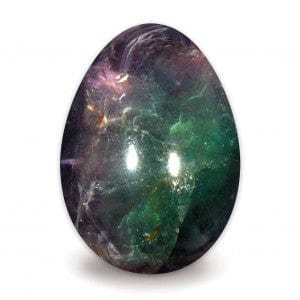 The Hare and The Moon Crystals Rainbow Fluorite Egg - Stone of Coordination - EG16