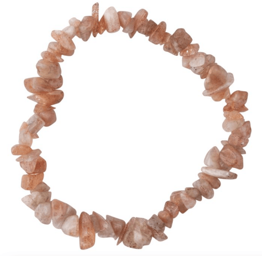 The Hare and The Moon Crystals Sunstone Chip Bracelet - Stone of Brightening - CB90