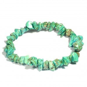 The Hare And The Moon Crystals Turquoise Chip Bracelet - CB73